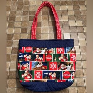 Handmade Christmas Coca Cola Tote Bag - Perfect Gift for the Holiday Season!